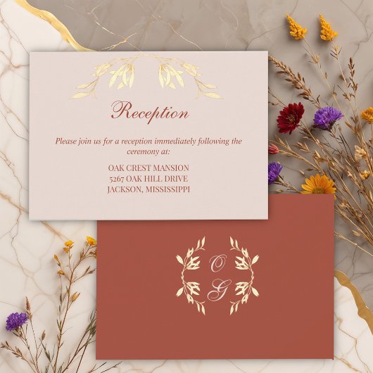 時代を超越した素朴フローラ披露宴 エンクロージャーカード