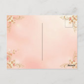 時代を超越した結婚はがきデザイン ポストカード (裏面)