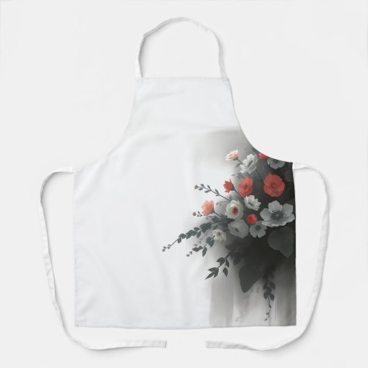時代を超越した美しい:花をフル開花🌸✨ エプロン (正面)