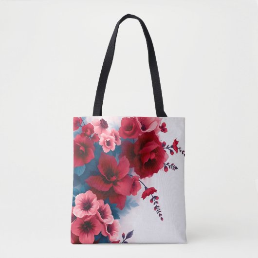 時代を超越した美しい:花をフル開花🌸✨ トートバッグ (正面)