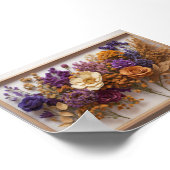 時代を超越した開花：ドライフラワーウォールアート ポスター (角)