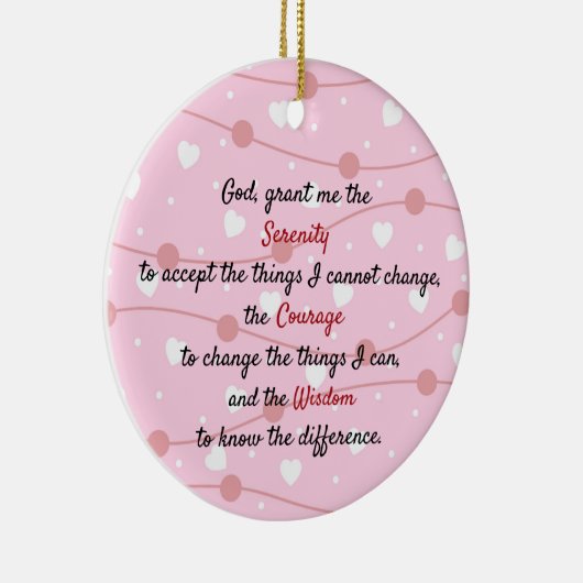 時代を超越した静穏祈りの言葉 セラミックオーナメント (右)