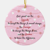 時代を超越した静穏祈りの言葉 セラミックオーナメント (正面)