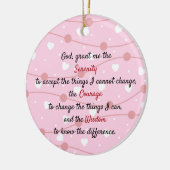 時代を超越した静穏祈りの言葉 セラミックオーナメント (左)