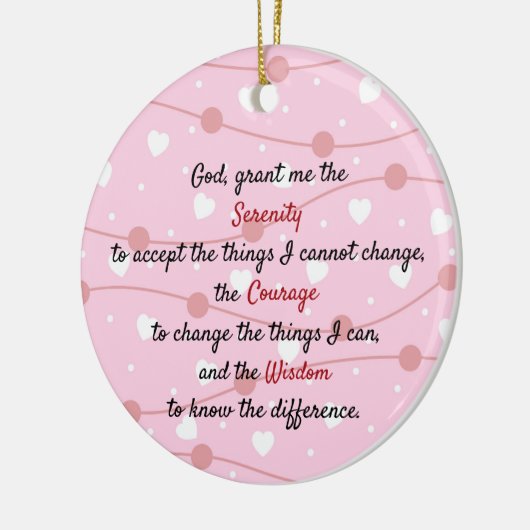 時代を超越した静穏祈りの言葉 セラミックオーナメント (左)