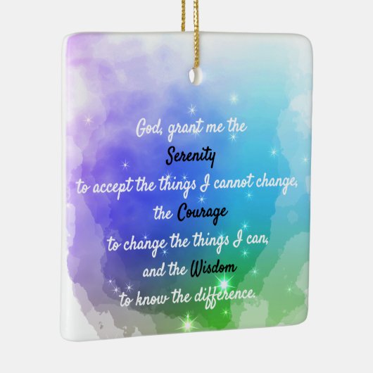 時代を超越した静穏祈りの言葉 セラミックオーナメント (右)