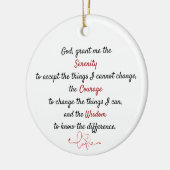 時代を超越した静穏祈りの言葉 セラミックオーナメント (左)