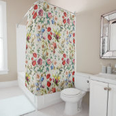 時代ビクトリアンのフローラ水彩創造ショー シャワーカーテン (インサイチュ)