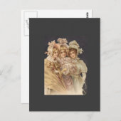 時代ビクトリアンファッションはがき ポストカード (正面/裏面)