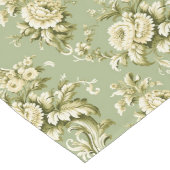 時代フランスのを超越した緑の国宝 ロングテーブルランナー (コーナー)