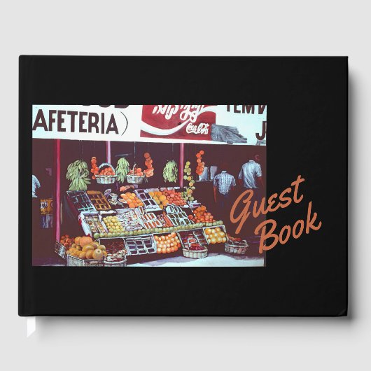 時代モダンを超越した商業に関する顔、エリコ・イスラエル ゲストブック (正面)