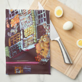 時代モダンを超越した商業顔 キッチンタオル (四つ折り)