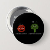 時代遅れの野菜のしゃれの野菜のユーモアのおもしろいなボタン 缶バッジ (正面&裏面)