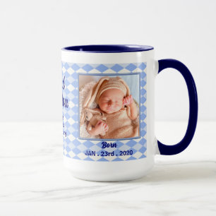 時代遅れ: 誇りを持ったで新しい祖父のベビーの写真 マグカップ