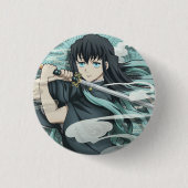 時任武一郎 缶バッジ (正面)