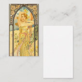 時刻と明るさ(ミュシャ) 名刺 (正面/裏面)