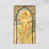 時刻と明るさ(ミュシャ) 名刺 (正面)