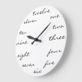 時刻のクロックワード ラージ壁時計 (傾斜)