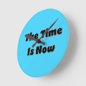 時刻は現在の時刻 ラウンド壁時計 (傾斜)