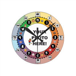 時学刻（小、分マーク付き） ラウンド壁時計