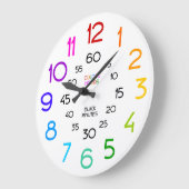 時学間の壁時計を伝え子供へる ラージ壁時計 (傾斜)