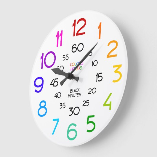 時学間の壁時計を伝え子供へる ラージ壁時計 (傾斜)
