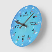 時学間  ラウンド壁時計 (傾斜)