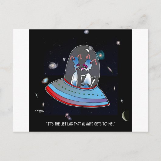 時差ぼけ漫画9492 ポストカード (正面)