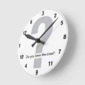 時得間？ ラウンド壁時計 (傾斜)