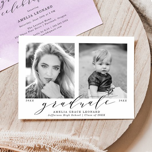 時折パープルフォト卒業パーティー 招待状