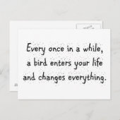 時折、鳥があなたの人生に入ってきて... ポストカード (正面/裏面)