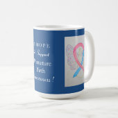 時期尚早誕生認識度リボンエンジェルカスタムムグ コーヒーマグカップ (正面右)