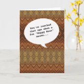 時楽しむ間古いおもしろい誕生日 カード (黄色い花)