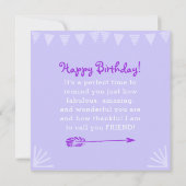 時祝間、誕生日 カード (裏面)