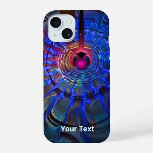 時空の歪み iPhone 15ケース (裏面)