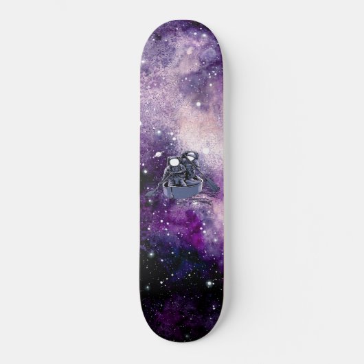 時空をパドリングする宇宙飛行士 スケートボード (正面)