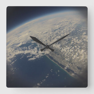 時空! フロリダの海岸の美しい写真 スクエア壁時計