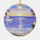 時素晴らし間ビーチ セラミックオーナメント (正面)
