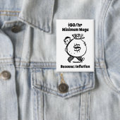 時給50ドルの最低賃金 缶バッジ (インサイチュ)