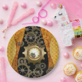 時計およびギアとの素晴らしいsteampunkのデザイン ペーパープレート (パーティー)