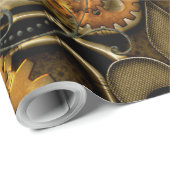 時計およびギアとのSteampunkのデザイン ラッピングペーパー (ロールコーナー)