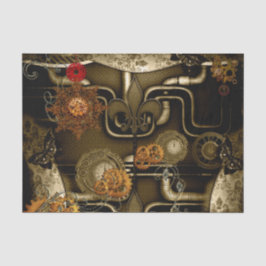 時計およびギアとのSteampunkのデザイン 薄葉紙