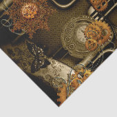 時計およびギアとのSteampunkのデザイン 薄葉紙 (詳細)