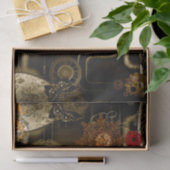 時計およびギアとのSteampunkのデザイン 薄葉紙 (ギフト)