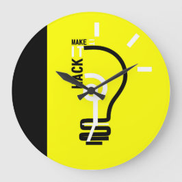 時計がそれをハックV1にする ラージ壁時計