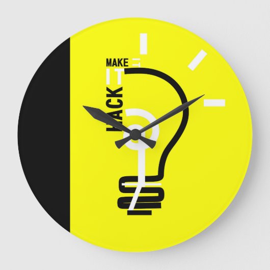 時計がそれをハックV1にする ラージ壁時計 (正面)