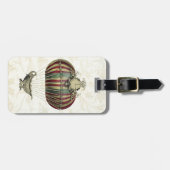 時計が付いているバロック式の気球 ラゲッジタグ (正面横)