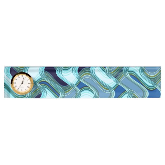 時計が付いているペントハウス及び舗装の机用ネームプレート デスクネームプレート (正面)