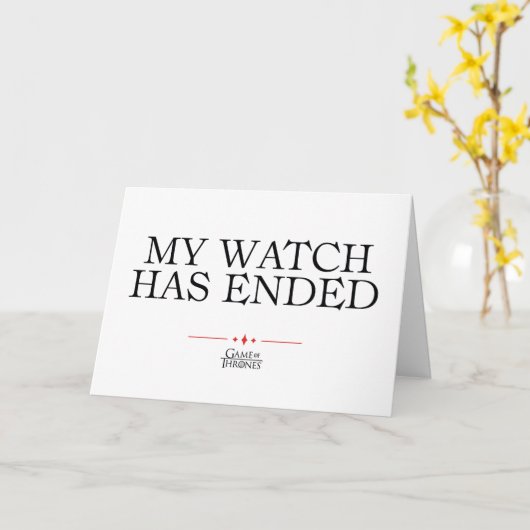 時計が切れた カード (黄色い花)