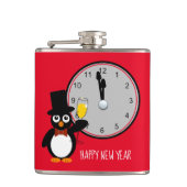 時計が十二時のビニール製のフラスコに当た包まれたると フラスク (正面)